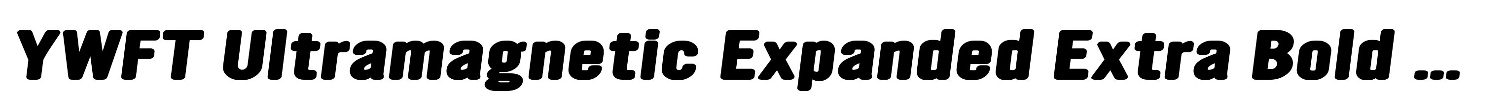 YWFT Ultramagnetic Expanded Extra Bold Oblique